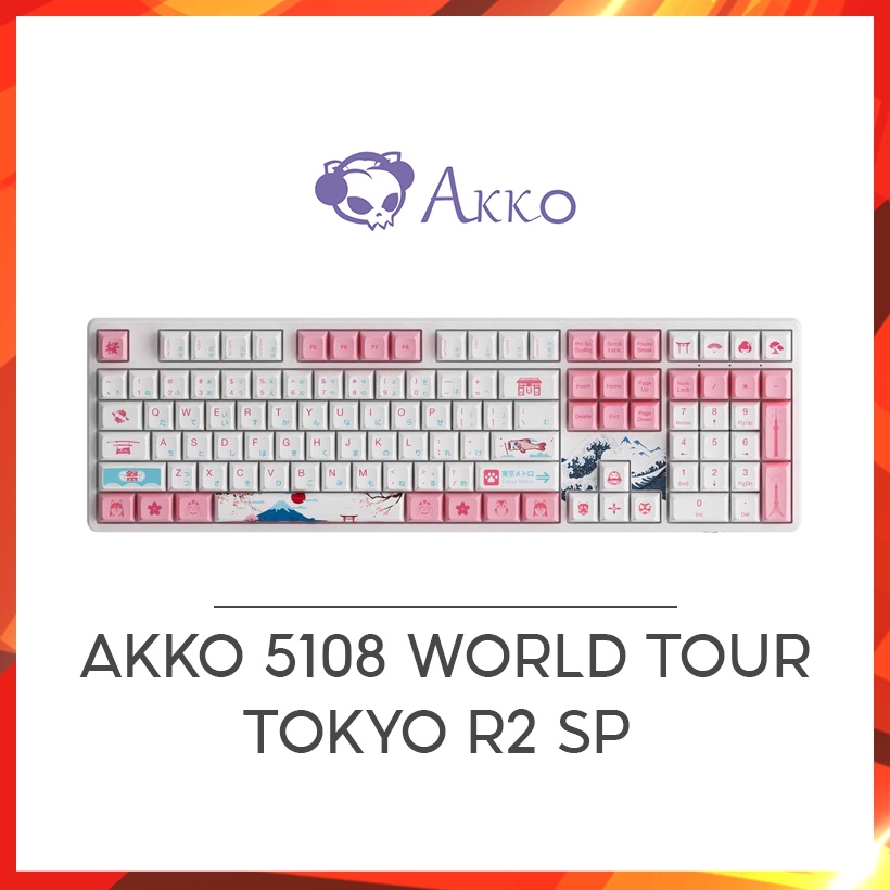 Bàn phím cơ AKKO 5108 World Tour Tokyo R2 SP (Hotswap / Foam tiêu âm / AKKO CS Switch)