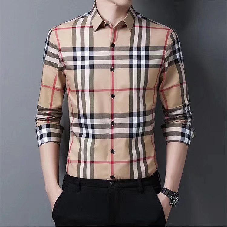 Áo Sơ Mi Nam Tay Dài Kẻ Sọc 2 Màu Size M-3XL Phong Cách Doanh Nhân