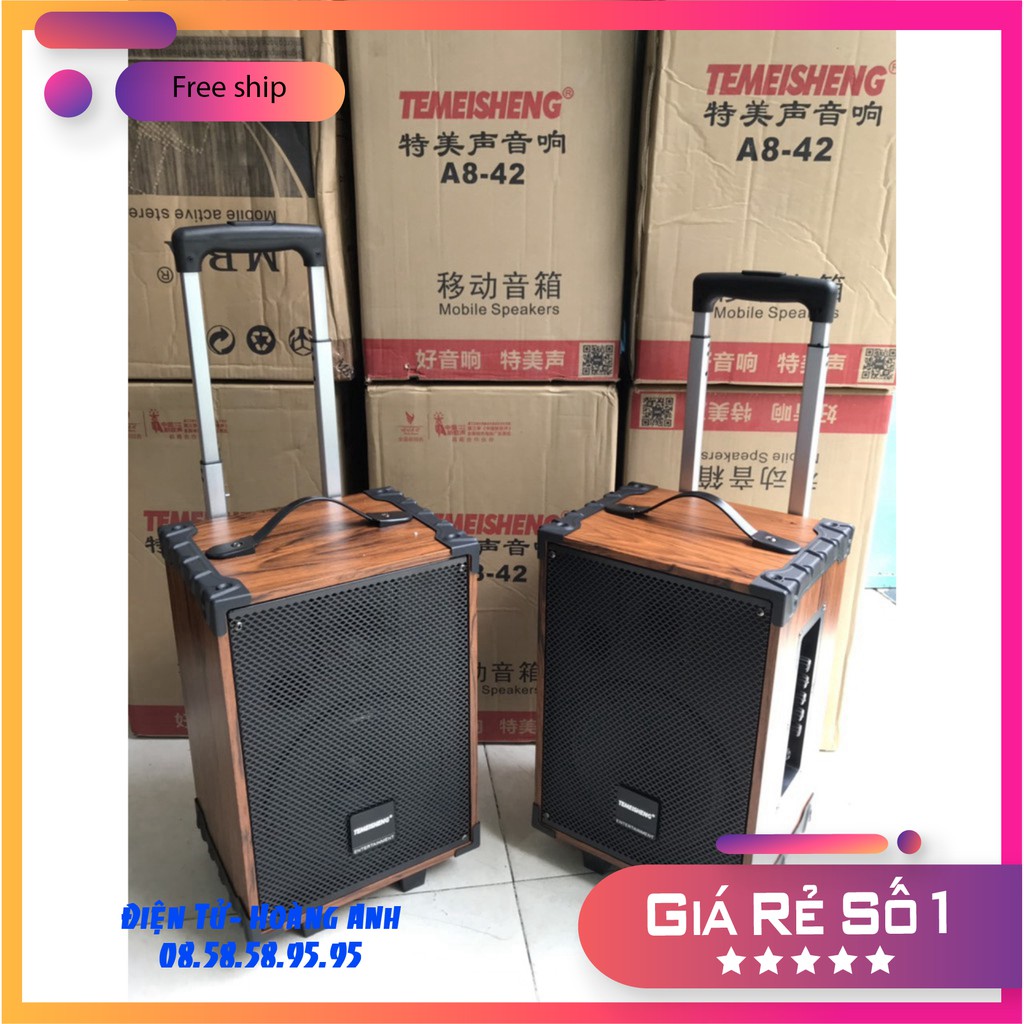 Loa Kéo Karaoke Temeisheng A8-42 Kết Nối Bluetooth 2,5 Tấc