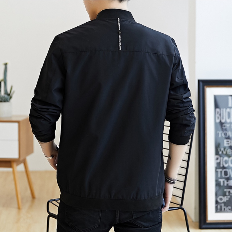 Áo Khoác Bóng Chày Bomber Cổ Đứng Chống Thấm Nước Chắn Gió Phong Cách Hàn Quốc Cho Nam