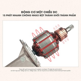 Máy nhồi bột Bear. Dung tích 5L.