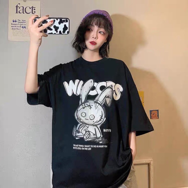 Áo thun tay lỡ WIND phông unisex form rộng Thỏ Tai Dài oversize nam nữ ulzzang | BigBuy360 - bigbuy360.vn