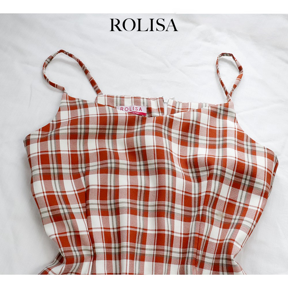 [Mã FAGREEN1505 giảm tới 30K đơn 99K] Đầm váy 2 dây caro dễ thương xinh xắn Rolisa RD002 | BigBuy360 - bigbuy360.vn