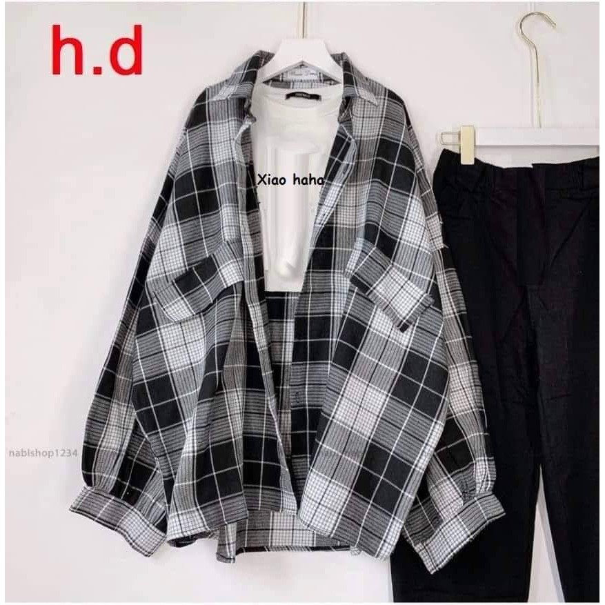 Sét 3 món áo sơ mi + áo xiaohaha + quần ống suông HDA0920
