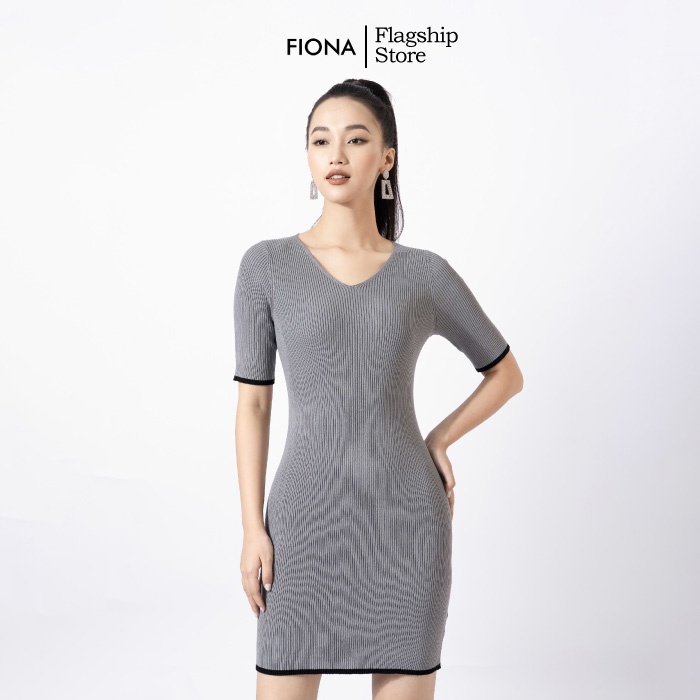 Đầm Len Body Nữ FIONA, Đầm Nữ Cộc Tay Ôm Quyến Rũ Mã F850578