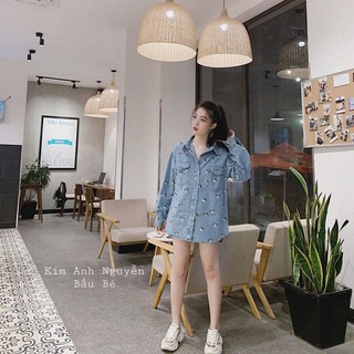 Áo sơ mi bò mickey