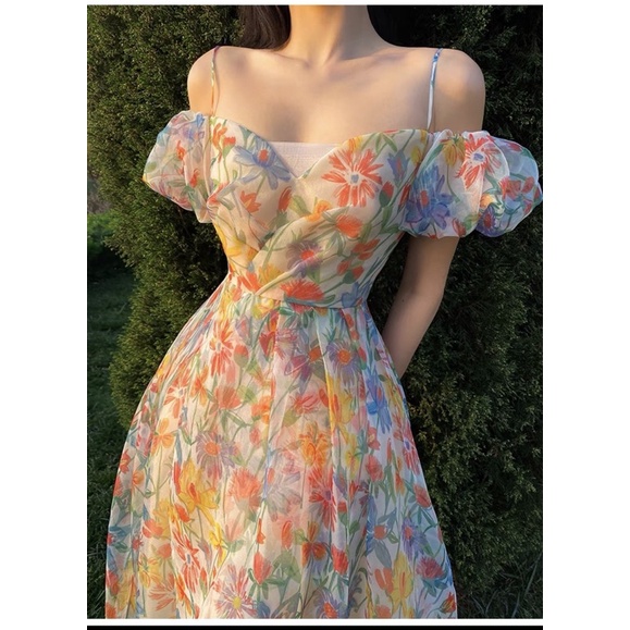 Đầm maxi hoa - Hàng order