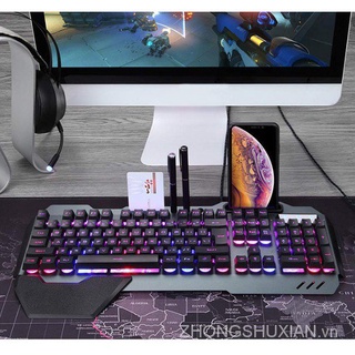 ❤bàn phím gaming led đẹp ❤️freeship❤️ bàn phím giả cơ k618, chuyên game, đèn nền led đổi màu 10 chế độ khác nhau