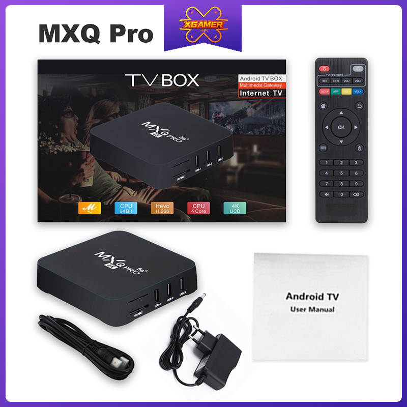 XGamer MXQ PRO TVBOX MXQPRO 5G Android TV BOX 4K Smart TV Box 1G+8G/2G+16G/4G+32G/4G+64G  Android 7.1/10.1 3D Player