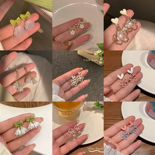 Bông tai hình hoa lily thiết kế ngọt ngào dễ phối đồ thời trang xuân hè cho nữ