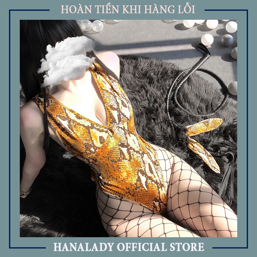Cosplay sexy bodysuilts da báo tai thỏ đồ liền thân hóa trang quyến rũ gợi cảm C255