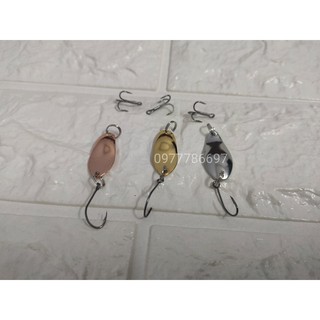 Mồi thìa lure suối 3 con kèm lưỡi 3 tiêu