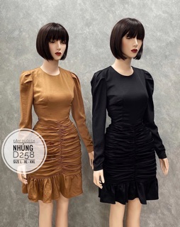 Bigsize Đầm đuôi cá nhúng D258
