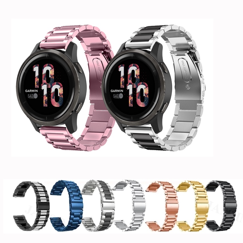 Dây Đeo Inox Cho Đồng Hồ Thông Minh Garmin Venu 2 Venu2 45Mm Vivoactive 4 22mm