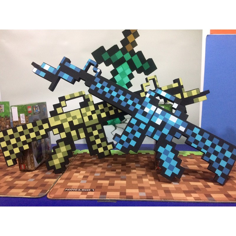 Đồ chơi súng máy kim cương - vàng Minecraft