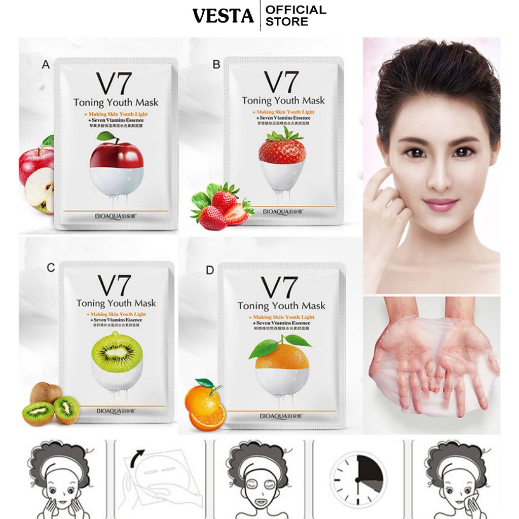 Mặt Nạ V7 💕𝑭𝒓𝒆𝒆𝒔𝒉𝒊𝒑💕 Mask Toning Youth V7 Nội Địa Trung Bioaqua