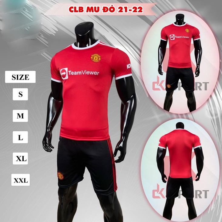 Áo bóng đá in tên bộ quần áo đá bóng nam clb Manchester united đội tuyển BIBI SPORT đồ thể thao nam nữ trẻ em với chất l