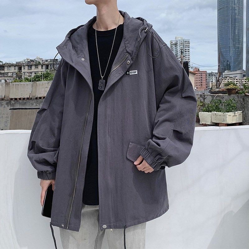 Áo Khoác Hoodie Dáng Rộng Thời Trang Phong Cách Hong Kong Cho Nam | BigBuy360 - bigbuy360.vn