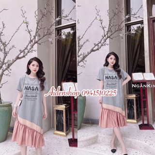 Váy phông suông bầu bí bon chen,váy bigsize,đầm bầu đẹp maternity dress