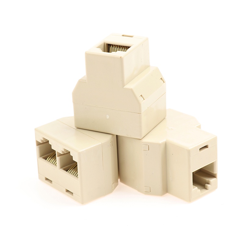 Rnvn 5Pc 1 To 2 Way Network Cable RJ45 Female Splitter Connector Adapter for Computer Rnvv