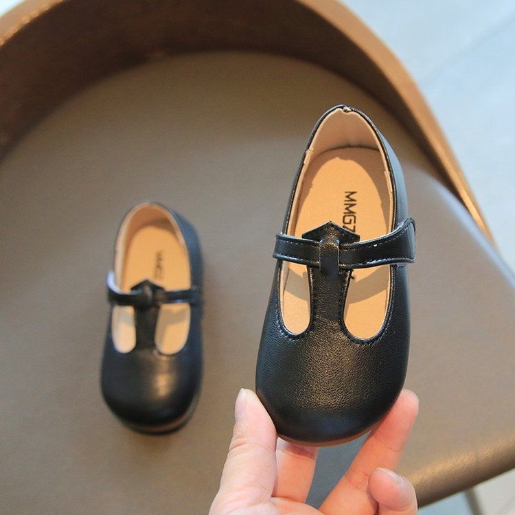 Giày Búp Bê Da Mềm Màu Trơn Chống Trượt Cho Bé 1-8 Tuổi