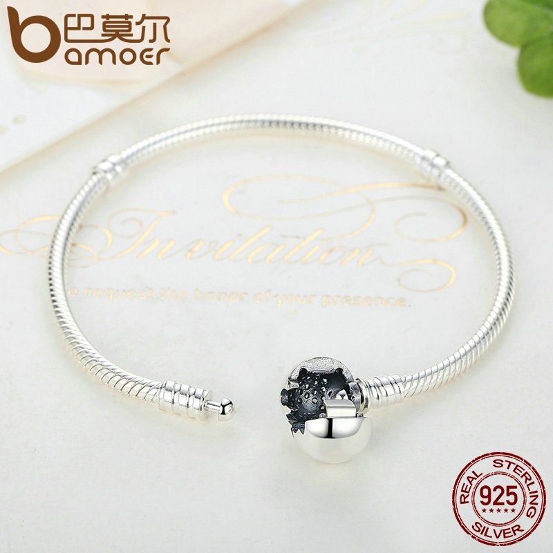 Vòng tay Bamoer PAS916 bằng bạc 925 17 - 20 cm cho nữ