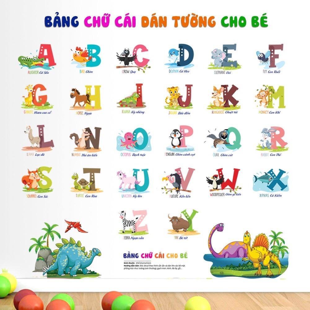 ĐỒ CHƠI BẢNG CHỮ CÁI DÁN TƯỜNG CHO BÉ