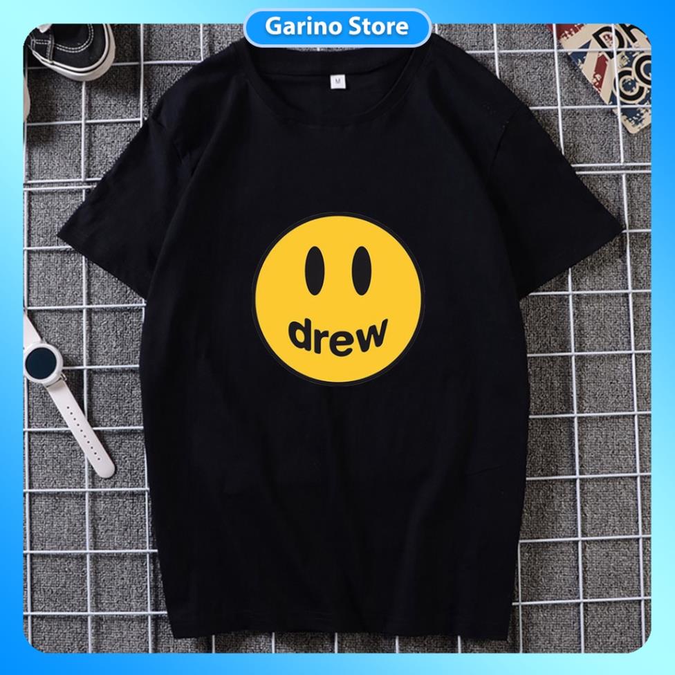 Áo thun nam nữ unisex ngắn tay không cổ đẹp Mặt Cười Drew Garino Store