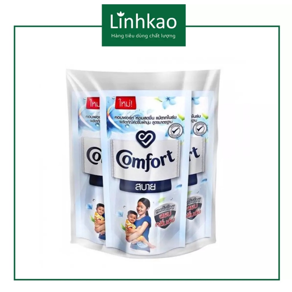(Mẫu mới) 03 túi Nước xả Comfort 580ml.