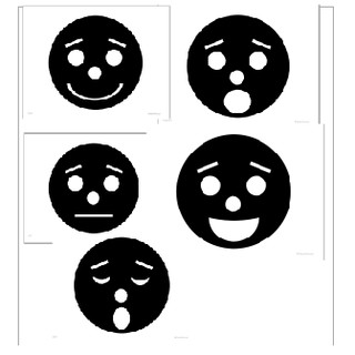 Emotion, thẻ học đen trắng cho trẻ sơ sinh, hình biểu cảm khuôn mặt cho bé