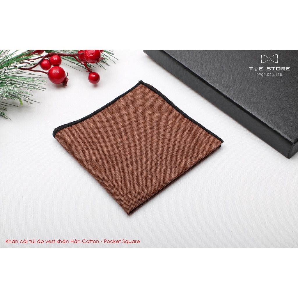 Khăn Cài Túi Áo Vest - Pocket Square, phụ kiện lịch lãm, nhiều mẫu trơn màu