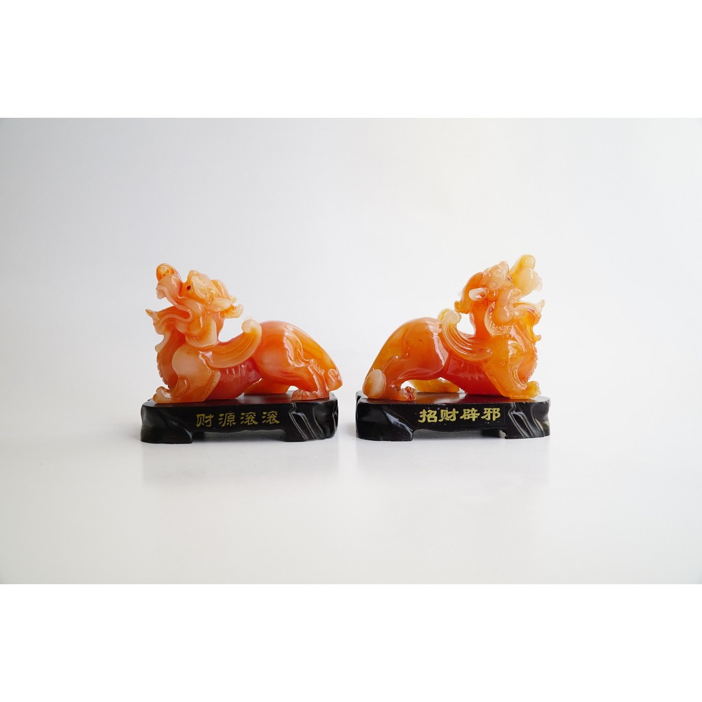 Cặp tượng Tỳ Hưu Đỏ phong thủy may mắn - Cao 10cm | BigBuy360 - bigbuy360.vn