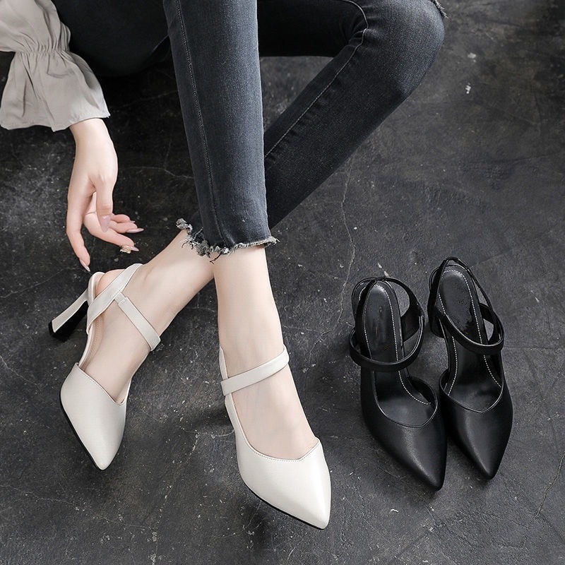 Giày Cao Gót Da Mềm 5-8cm Thời Trang Cho Nữ