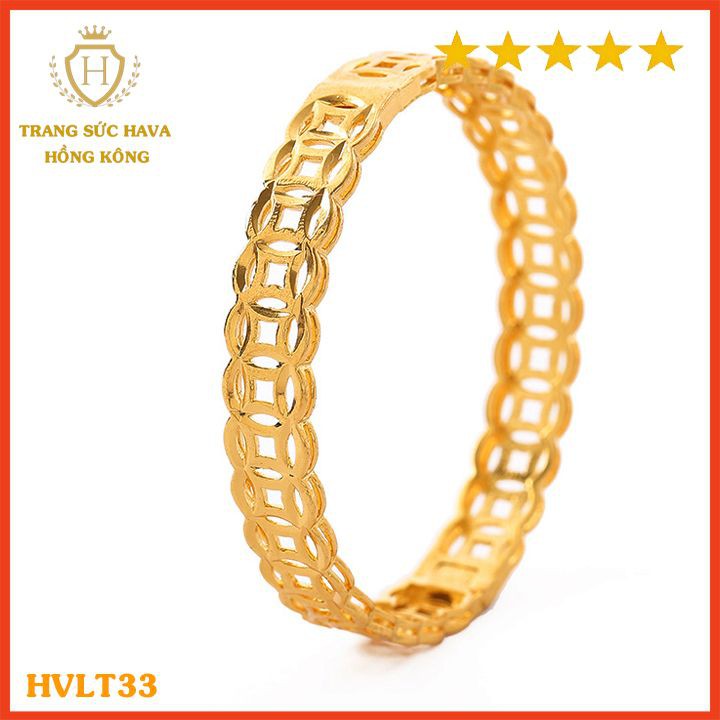 Lắc Tay Nữ Titan Xi Mạ Vàng Non 24k Cao Cấp, Vòng Tay Nữ Phong Cách Thời Trang Cá Tính Trẻ Trung - H