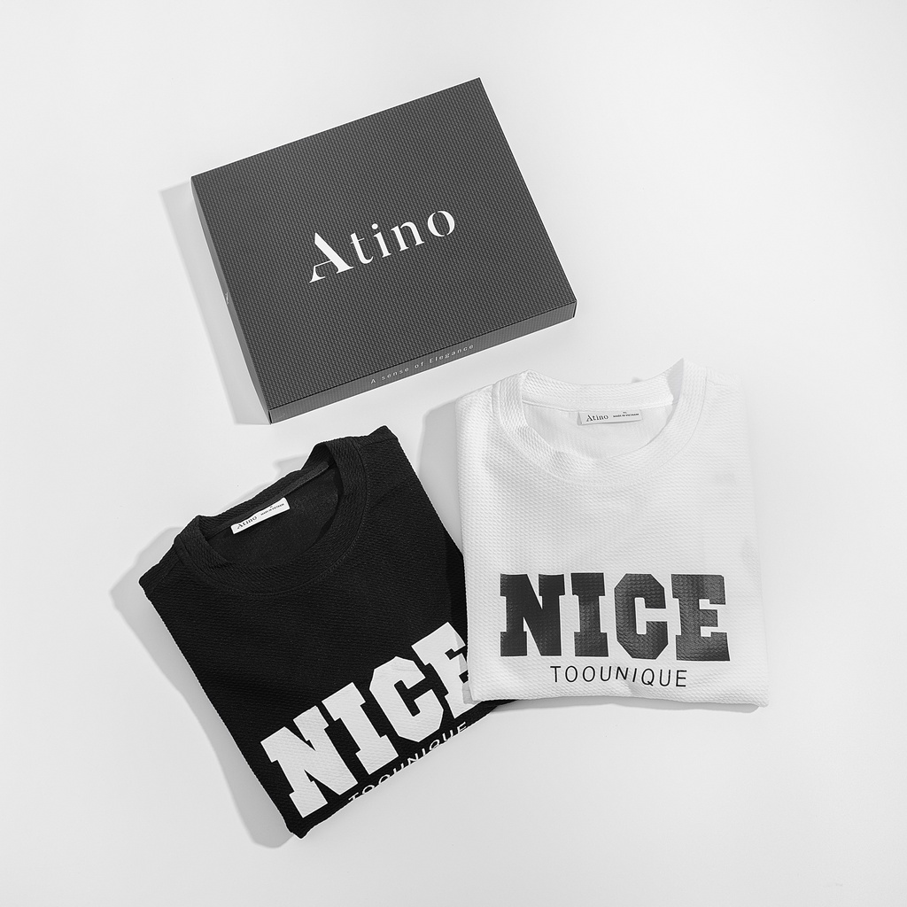 Áo thun dài tay nam NICE ATINO vải thun cao cấp chuẩn form AN0501 | BigBuy360 - bigbuy360.vn