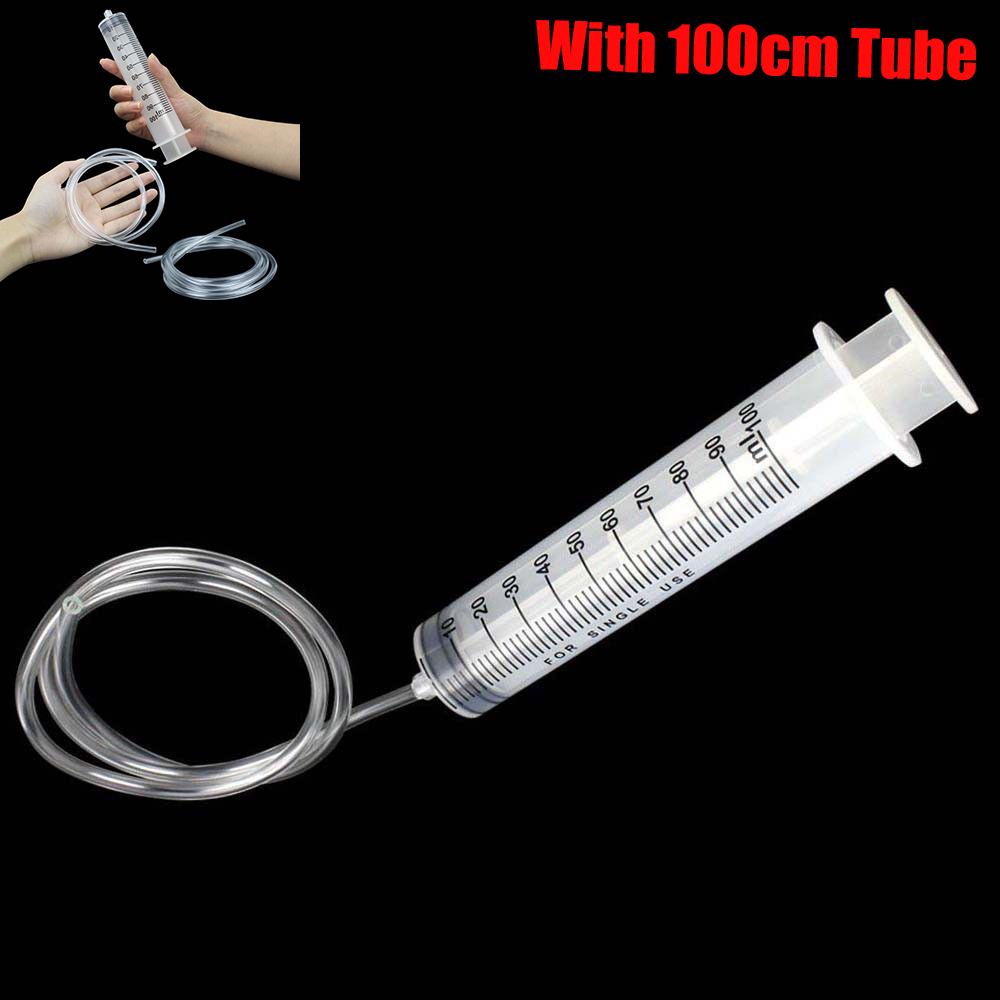 Xi lanh dùng đo lường dung dịch bằng nhựa 100ml kèm ống dẫn 100cm
