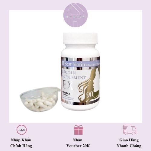 Best Biotin Supplement EX - Viên Uống Giúp Mọc Tóc Nhật Bản - 90 Viên