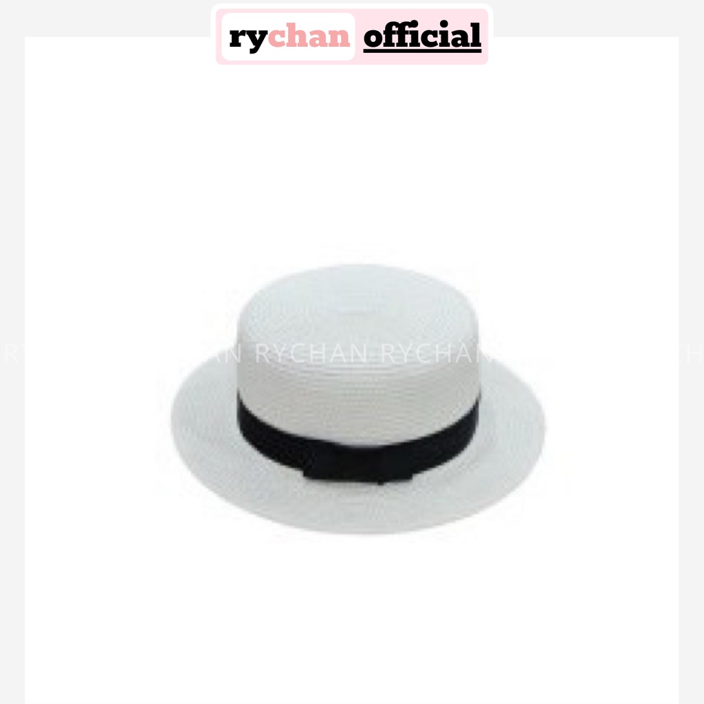 Mũ Nón Cói Đi Biển Vành Nhỏ Đính Nơ, Nón Rộng Vành 2 Màu - M05