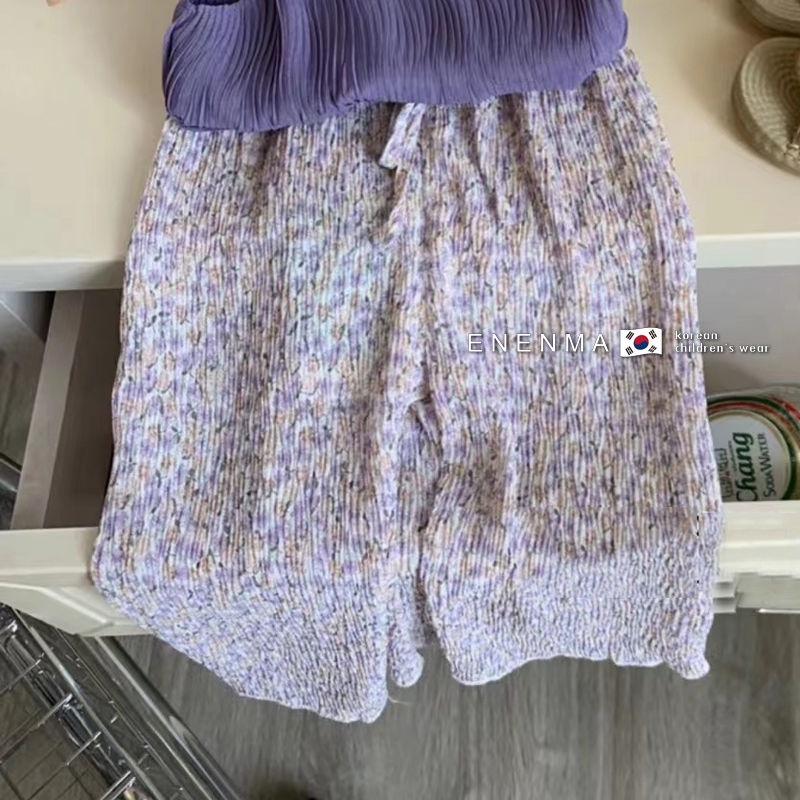 Hàng Mới Về Set Áo Thun Ngắn Tay + Quần Yếm In Hoa 5 Món Thời Trang Cho Bé Gái