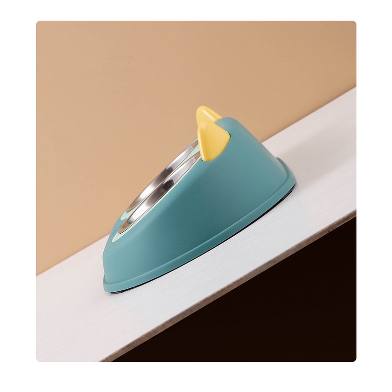 Bát Ăn Đôi Cho Chó Mèo Hình Tai Mèo Kèm 2 Tô Inox