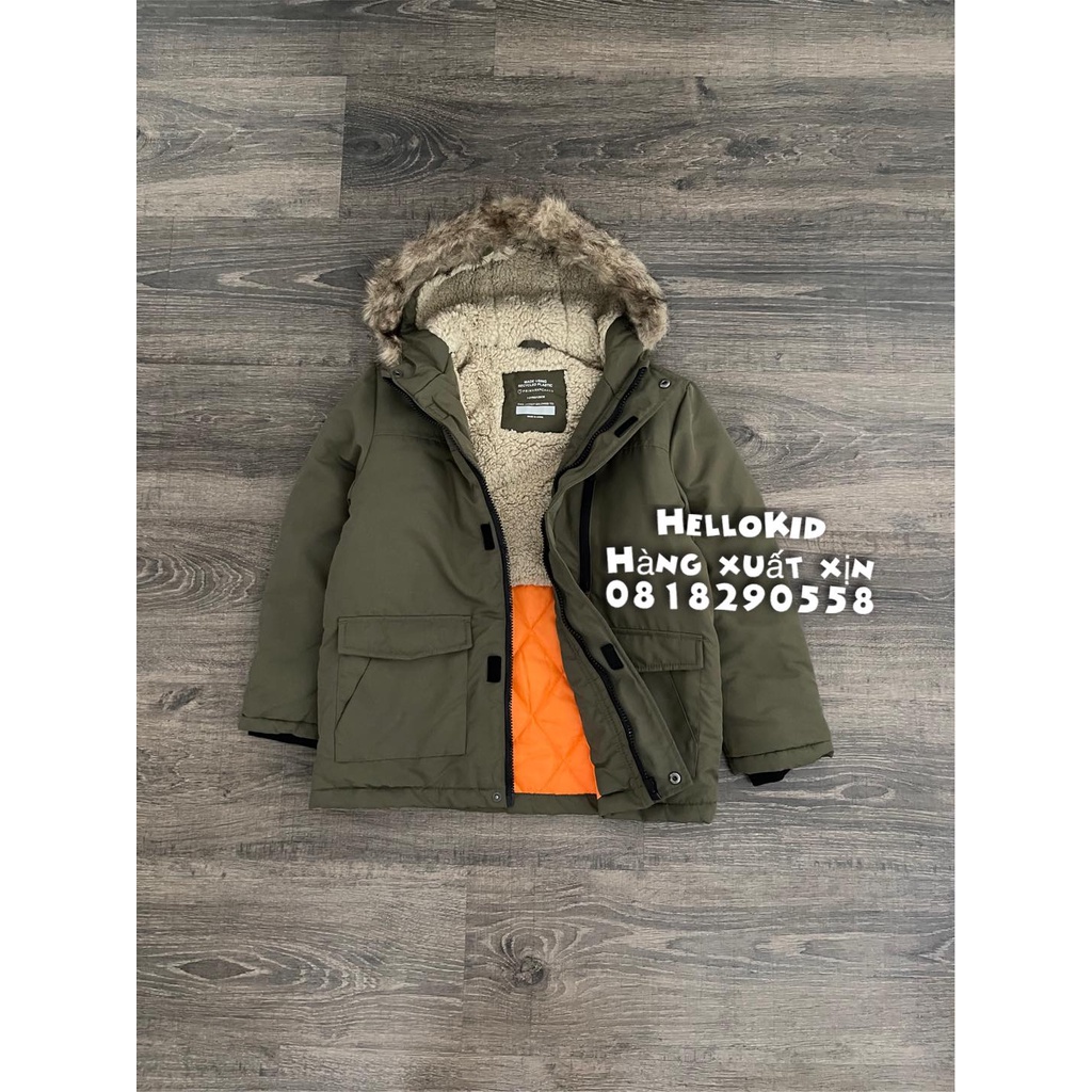 A535 - Áo parka rêu primark bé trai