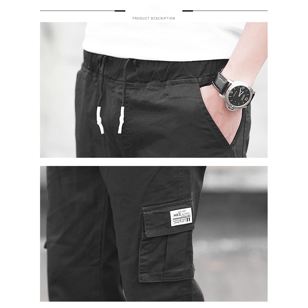 Quần jogger túi hộp nam chất kaki đứng dáng , ôm chân phong cách streetstyle