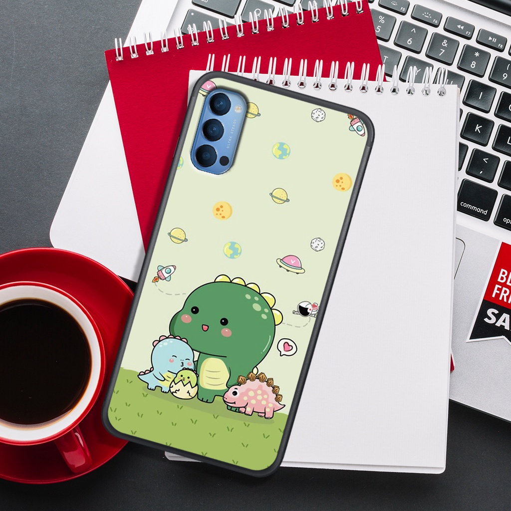 [HOT]ỐP OPPO OPPO A91/RENO 3 - RENO 3 PRO - RENO 4 - RENO 4 PRO - RENO 5  , IN HÌNH KHỦNG LONG CHIBI SIÊU DỄ THƯƠNG.