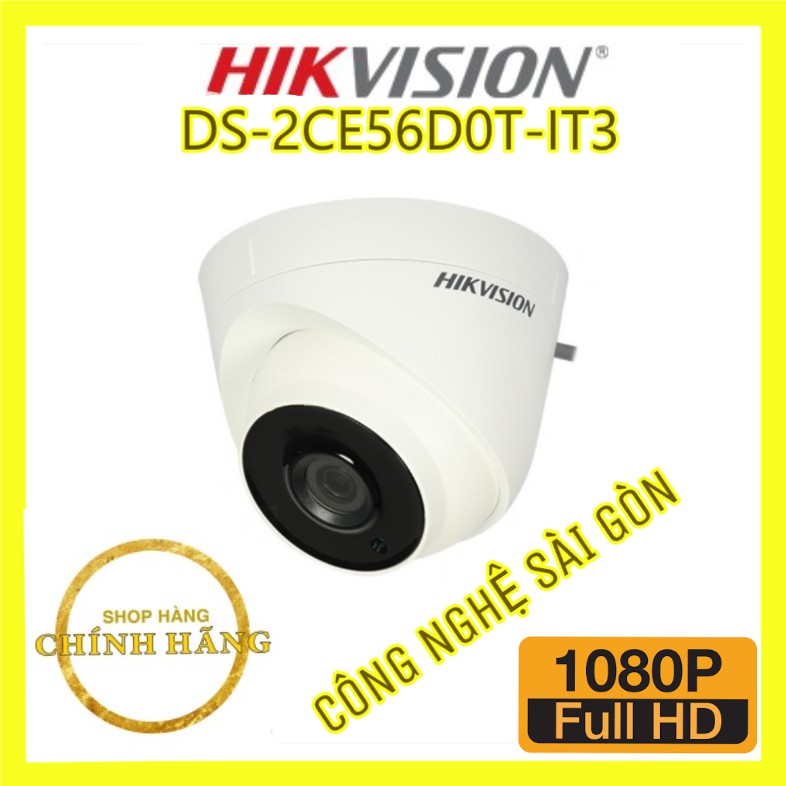 Camera HD-TVI Dome Hồng Ngoại 2.0 Megapixel HIKVISION DS-2CE56D0T-IT3