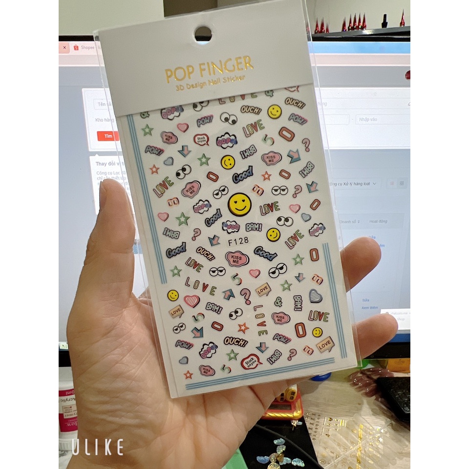 sticker trang trí nail F128