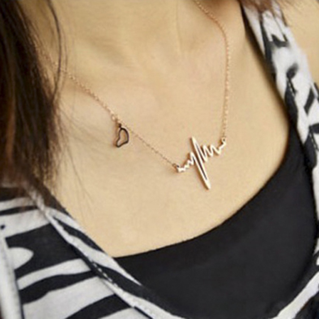 Dây chuyền hợp kim hình nhịp tim độc đáo lạ mắt sang trọng dành cho nữ