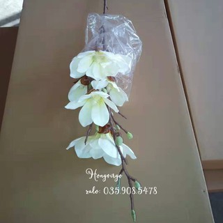 Cành mộc lan cao cấp - hoa lụa