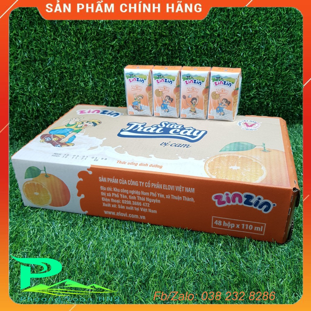 Sữa Zin Zin Elovi - Sữa trái cây Zin Zin 110ml - thùng 48 hộp