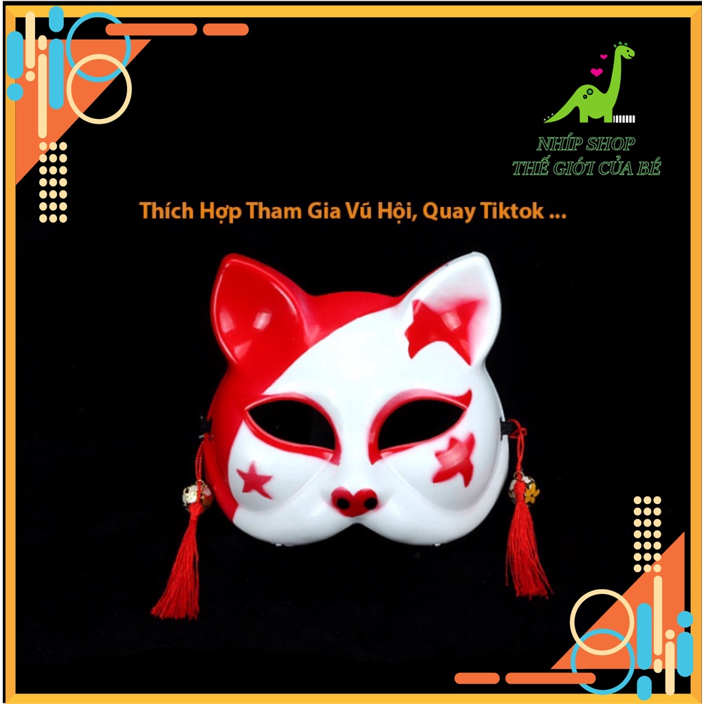 Mặt nạ mèo phong cách nhật bản hoá trang lễ hội Cosplay, Quay Tiktok | BigBuy360 - bigbuy360.vn