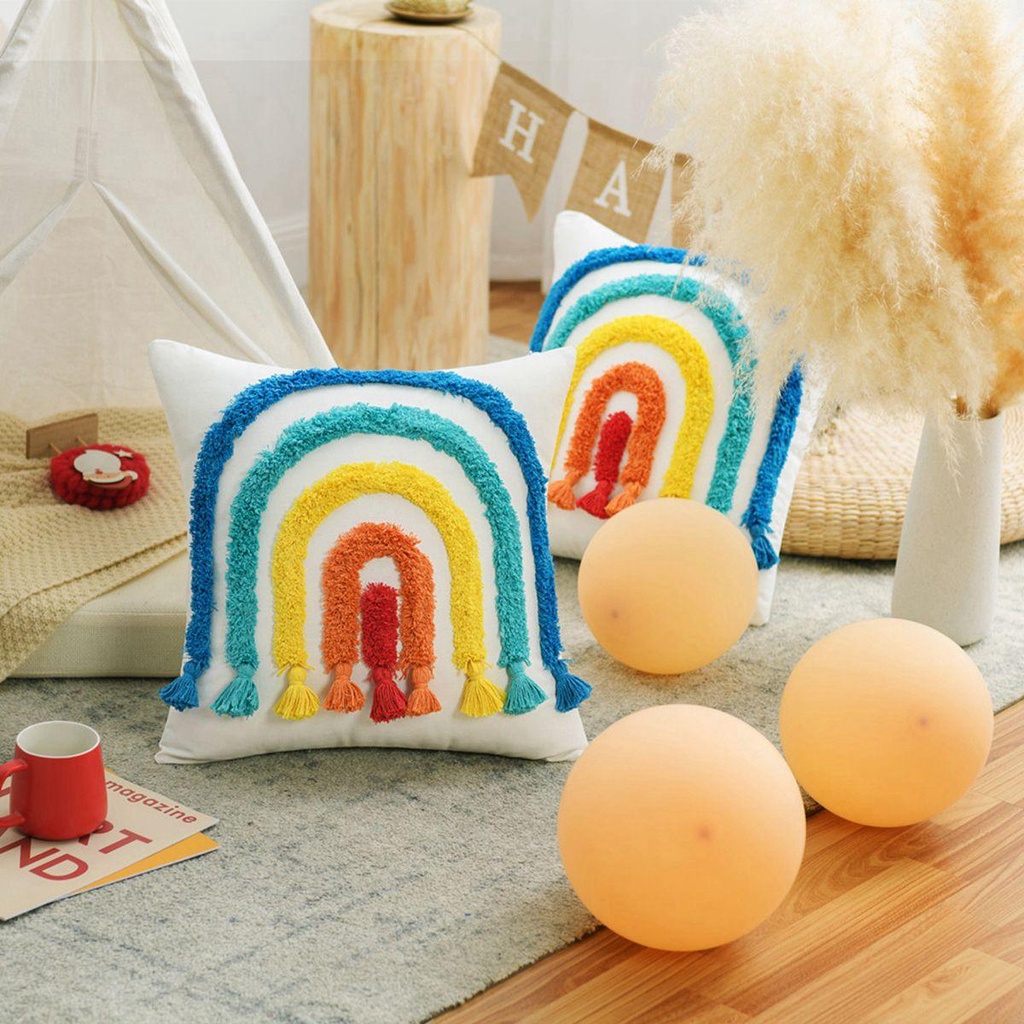 Vỏ Gối Vải Dệt Trang Trí Phòng Khách Phong Cách Boho